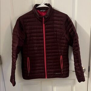 Eddie Bauer women’s Maroon Puffer Jacket